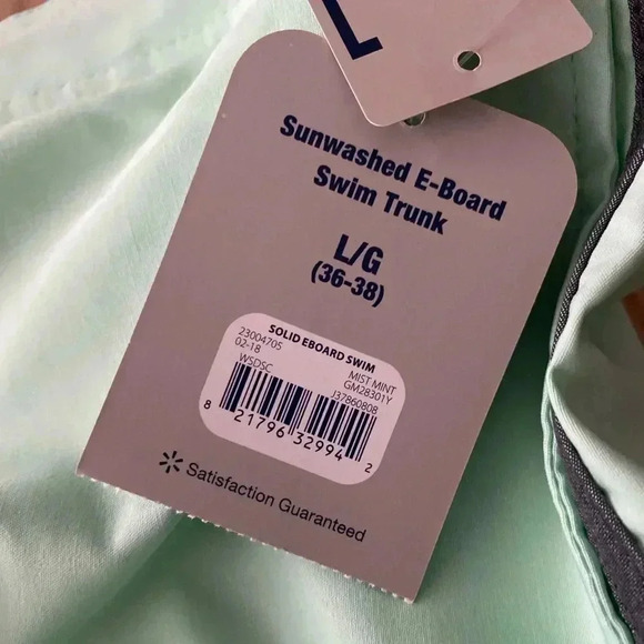 🆕George Mens Mist Mint Green Swim Trunks L🆕 - Picture 12 of 13